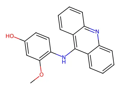 Phenol, 4-(9-acridinylamino)-3-methoxy- structure