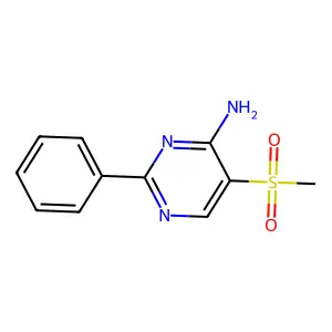 5-(Methylsulfonyl)-2-phenylpyrimidin-4-amine structure