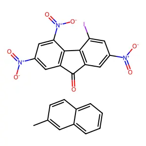 4-Iodo-2,5,7-trinitrofluoren-9-one;2-methylnaphthalene structure