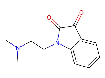 1-[2-(dimethylamino)ethyl]-2,3-dihydro-1H-indole-2,3-dione structure