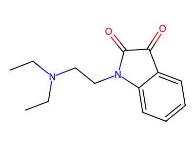 1-[2-(diethylamino)ethyl]-1H-indole-2,3-dione structure