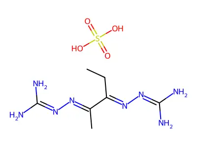 Ethylmethyl-glyoxal bis(amidinohydrazone) structure