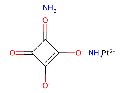 Platinum, diammine(3,4-di(hydroxy-kappaO)-3-cyclobutene-1,2-dionato(2-))-, (SP-4-2)- structure