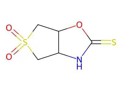 Thieno[3,4-d]oxazole-2(3H)-thione, tetrahydro-, 5,5-dioxide structure