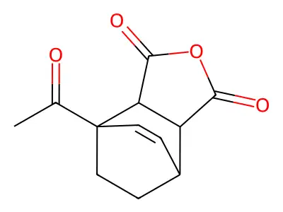 1-Acetyl-4-oxatricyclo[5.2.2.0~2,6~]undec-8-ene-3,5-dione structure