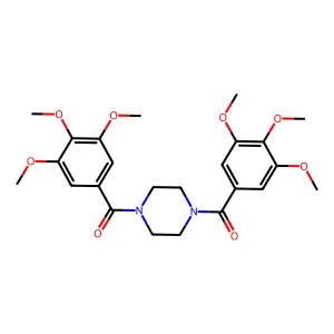 Piperazine, 1,4-bis(3,4,5-trimethoxybenzoyl)- structure