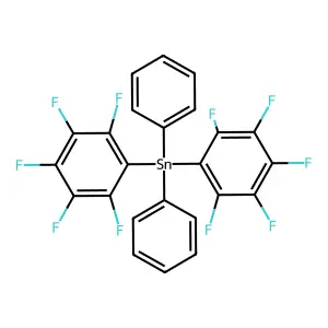 Stannane, bis(pentafluorophenyl)diphenyl- structure