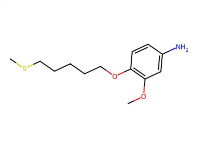 m-Anisidine, 4-((5-(methylthio)pentyl)oxy)- structure