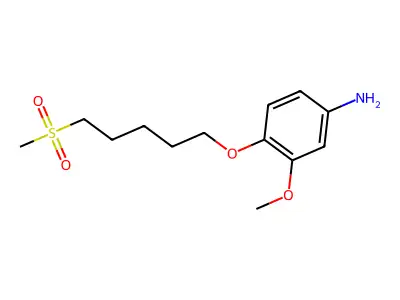 m-Anisidine, 4-((5-(methylsulfonyl)pentyl)oxy)- structure