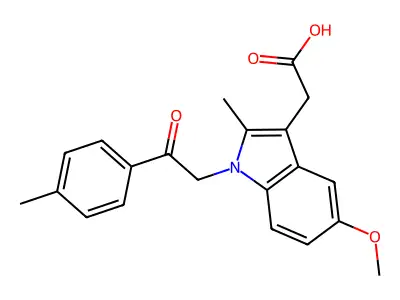 1H-Indole-3-acetic acid, 5-methoxy-2-methyl-1-(2-(4-methylphenyl)-2-oxoethyl)- structure