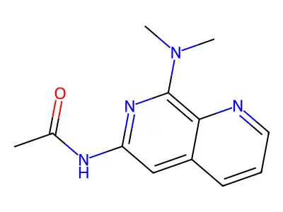 Acetamide, N-(8-(dimethylamine)-1,7-naphthyridin-6-yl)- structure