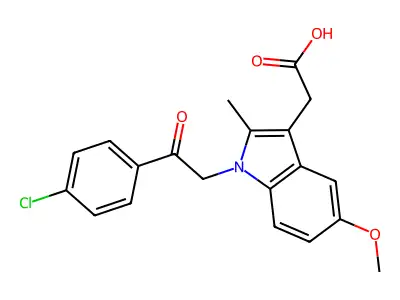 1H-Indole-3-acetic acid, 1-(2-(4-chlorophenyl)-2-oxoethyl)-5-methoxy-2-methyl- structure