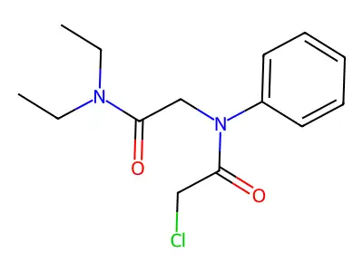 Acetanilide, 2-chloro-N-((diethylcarbamoyl)methyl)- structure