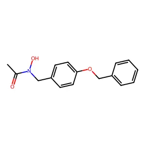 N-(4-benzyloxybenzyl)acetohydroxamic acid structure