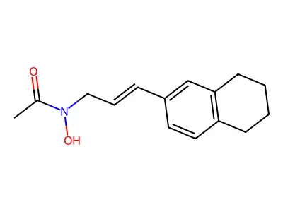 N-hydroxy-N-[3-(5,6,7,8-tetrahydronaphthalen-2-yl)prop-2-enyl]acetamide structure