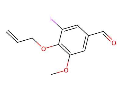 Benzaldehyde, 3-iodo-5-methoxy-4-(2-propenyloxy)- structure
