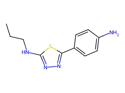 1,3,4-Thiadiazol-2-amine, 5-(4-aminophenyl)-N-propyl- structure