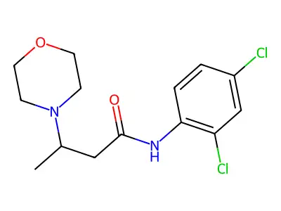 4-Morpholinepropionanilide, 2',4'-dichloro-beta-methyl- structure
