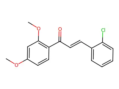 3-(2-Chlorophenyl)-1-(2,4-dimethoxyphenyl)prop-2-en-1-one structure