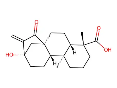 13-Hydroxy-15-oxokaur-16-en-18-oic acid structure