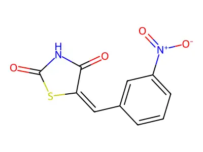 2,4-Thiazolidinedione, 5-(m-nitrobenzylidene)- structure