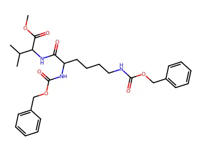 N,N'-Bis(carbobenzyloxy)lysylvaline methyl ester structure