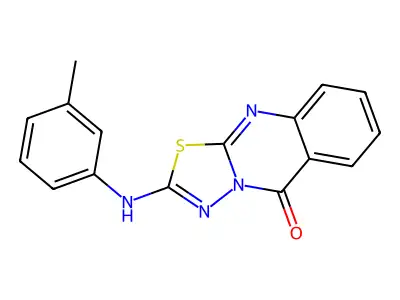 2-(3-Methylanilino)-[1,3,4]thiadiazolo[2,3-b]quinazolin-5-one structure