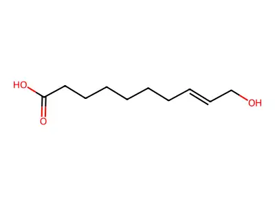 8-Decenoic acid, 10-hydroxy-, (E)- structure