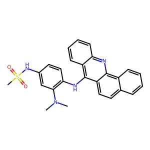 Methanesulfonamide, N-(4-(benz(c)acridin-7-ylamino)-3-(dimethylamino)phenyl)- structure