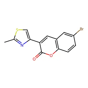 6-Bromo-3-(2-methyl-1,3-thiazol-4-yl)chromen-2-one structure