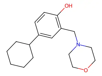 o-Cresol, 4-cyclohexyl-alpha-morpholino- structure