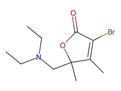 2(5H)-Furanone, 3-bromo-5-((diethylamino)methyl)-4,5-dimethyl- structure