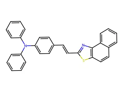 Benzenamine, 4-(2-naphtho[1,2-d]thiazol-2-ylethenyl)-N,N-diphenyl- structure