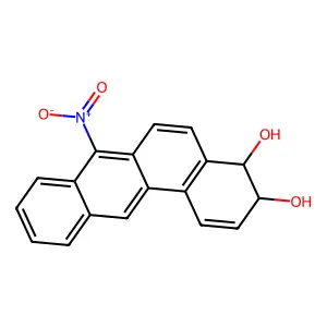 Benz(a)anthracene-3,4-diol, 3,4-dihydro-7-nitro-, trans- structure