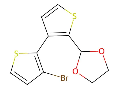 3'-Bromo-2-(1,3-dioxolan-2-yl)-2',3-bithiophene structure