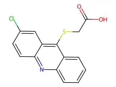 Acetic acid, ((2-chloro-9-acridinyl)thio)- structure