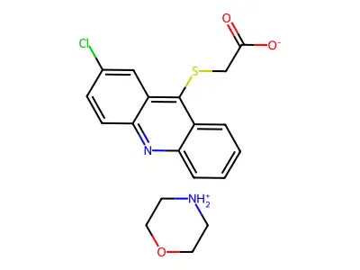 Acetic acid, ((2-chloro-9-acridinyl)thio)-, compd. with morpholine (1:1) structure