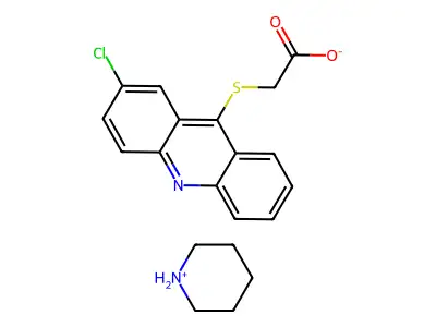 Acetic acid, ((2-chloro-9-acridinyl)thio)-, compd. with piperidine (1:1) structure