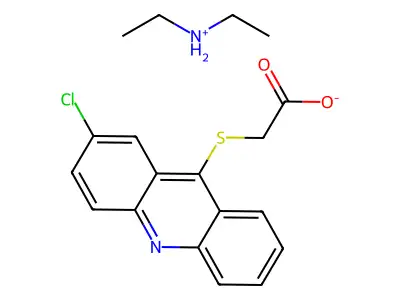 Acetic acid, ((2-chloro-9-acridinyl)thio)-, compd. with N-ethylethanamine (1:1) structure