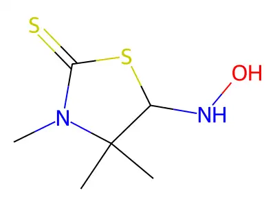 2-Thiazolidinethione, 5-(hydroxyamino)-3,4,4-trimethyl- structure
