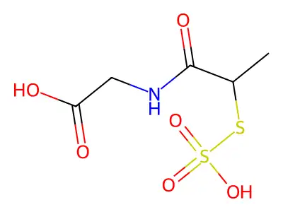 Glycine, N-[1-oxo-2-(sulfothio)propyl]- structure