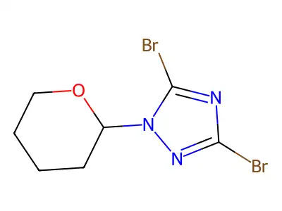 3,5-Dibromo-1-(tetrahydro-2H-pyran-2-yl)-1H-1,2,4-triazole structure