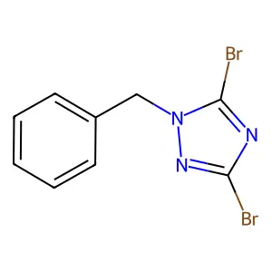 1-benzyl-3,5-dibromo-1H-1,2,4-triazole structure