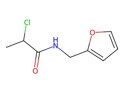 2-chloro-N-(furan-2-ylmethyl)propanamide structure