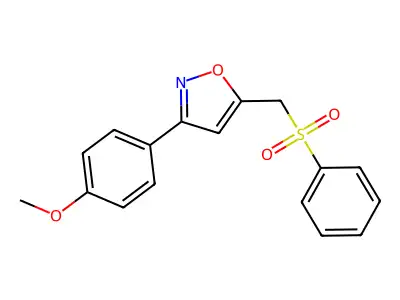 3-(4-Methoxyphenyl)-5-[(phenylsulfonyl)methyl]isoxazole structure