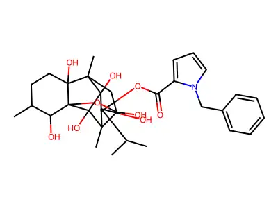 Ryanodol, 3-(1-(phenylmethyl)-1H-pyrrole-2-carboxylate) structure