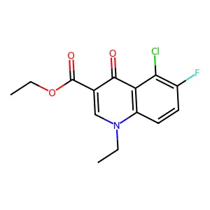 Ethyl 5-chloro-1-ethyl-6-fluoro-4-oxo-1,4-dihydroquinoline-3-carboxylate structure