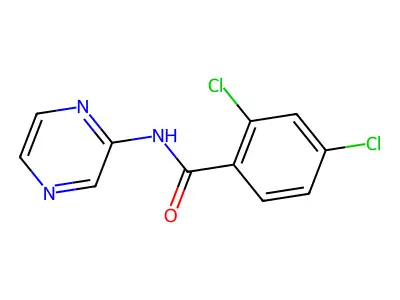Benzamide, 2,4-dichloro-N-pyrazinyl- structure