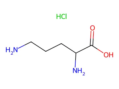 DL-ornithine hydrochloride structure