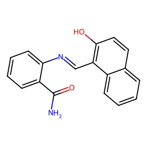 Benzamide, 2-[[(2-hydroxy-1-naphthalenyl)methylene]amino]- structure